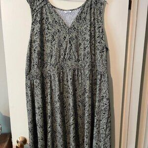green and black summer dress